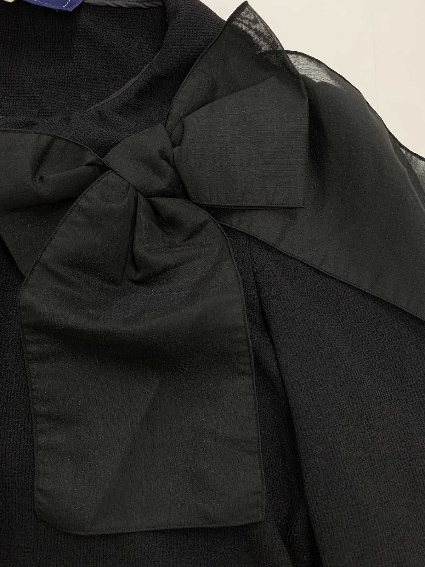 エムズグレイシー ギャザー襟シアーケープ 414302 カーディガン 36 ブラック ITXZD98LBFNS