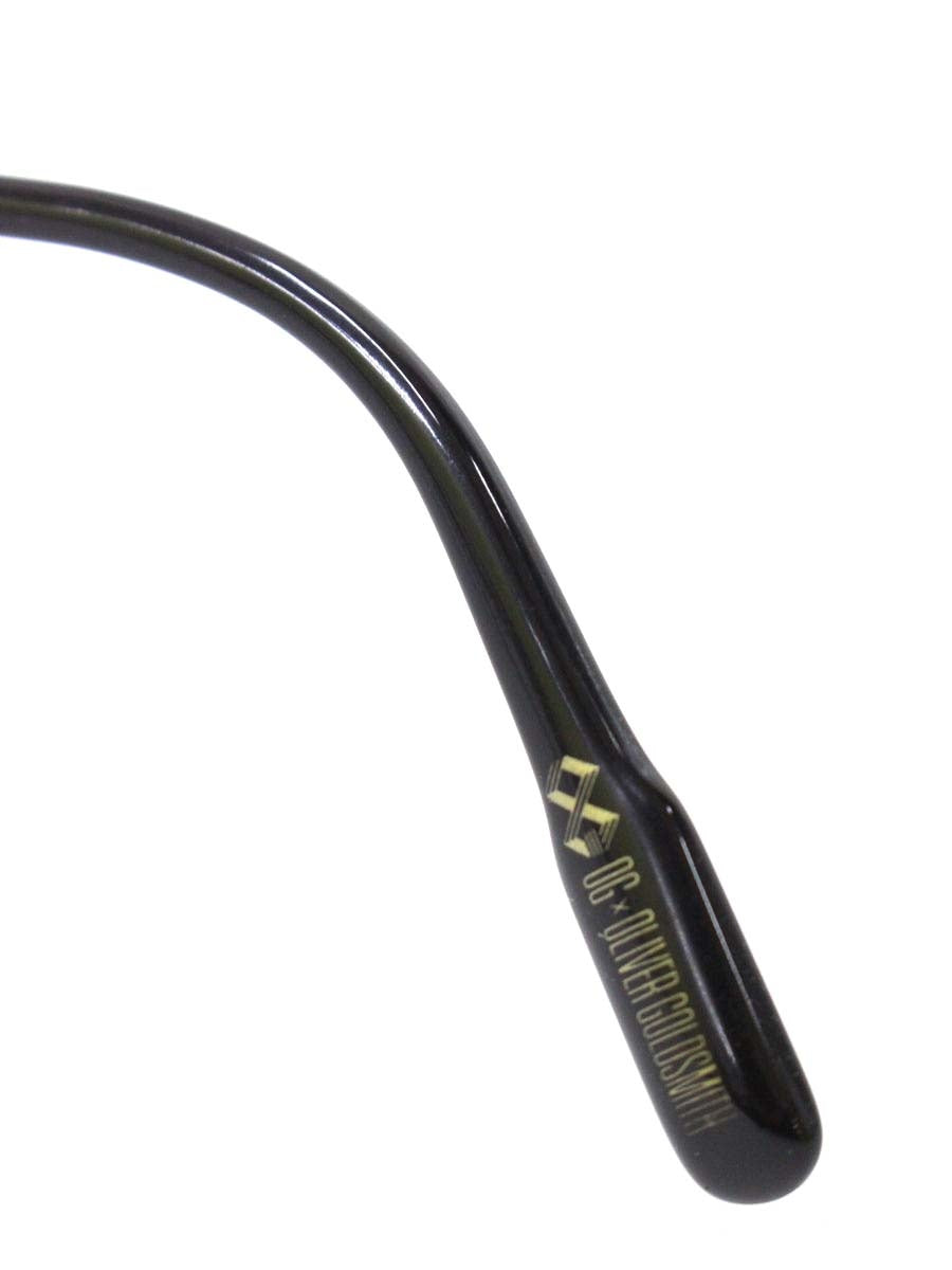 オージーバイオリバーゴールドスミス NOVELIST メガネ ブラック オクタゴン コンビフレーム IT00RUL8A71U