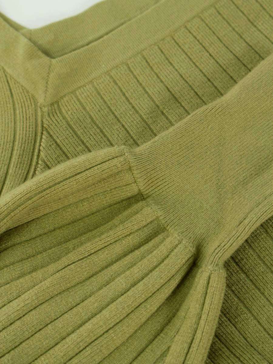 ダイアグラム 01214 43235 ニット 36 カーキグリーン トップス IT4B5EFVY8BW