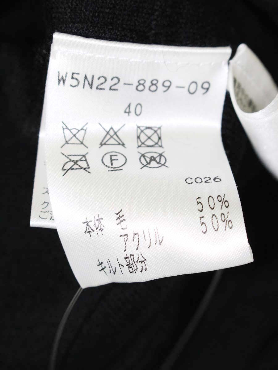 トゥービーシック W5N22-889-09 ニットセーター 40 ブラック ストーン ウエストフリル IT9BW1JWS6F4