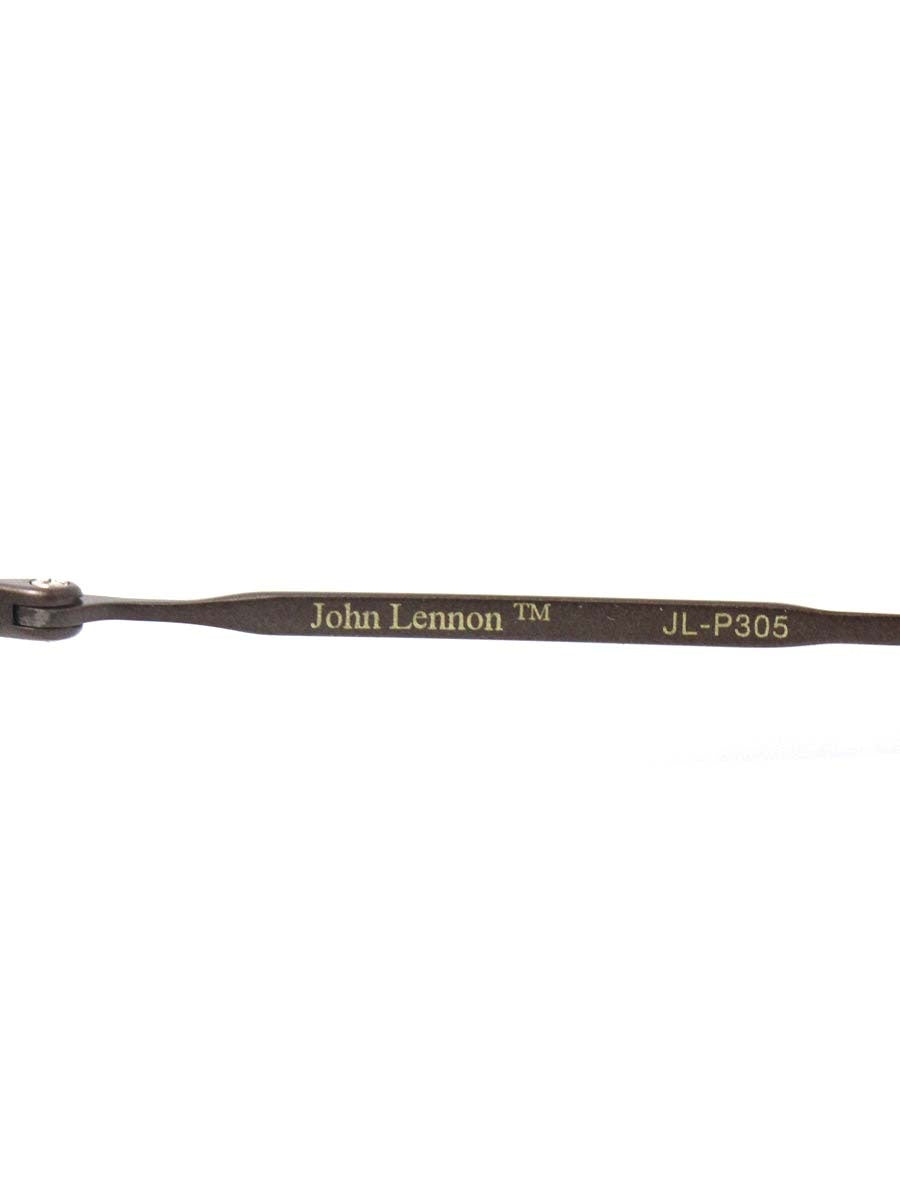 ジョンレノン JL-P305 眼鏡  ブラウン チタンフレーム ラウンド 木製ケース付き IT7SXMC61FYO
