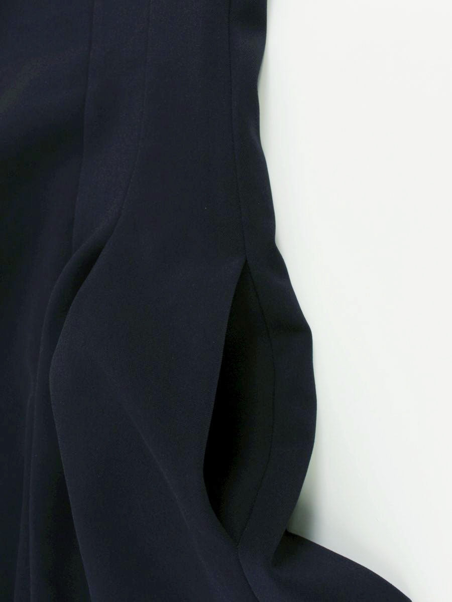 ハロッズ 16108801 ワンピース 3 ネイビー タックフレア スカラップ IT02DHTTMOUK 【SALE】