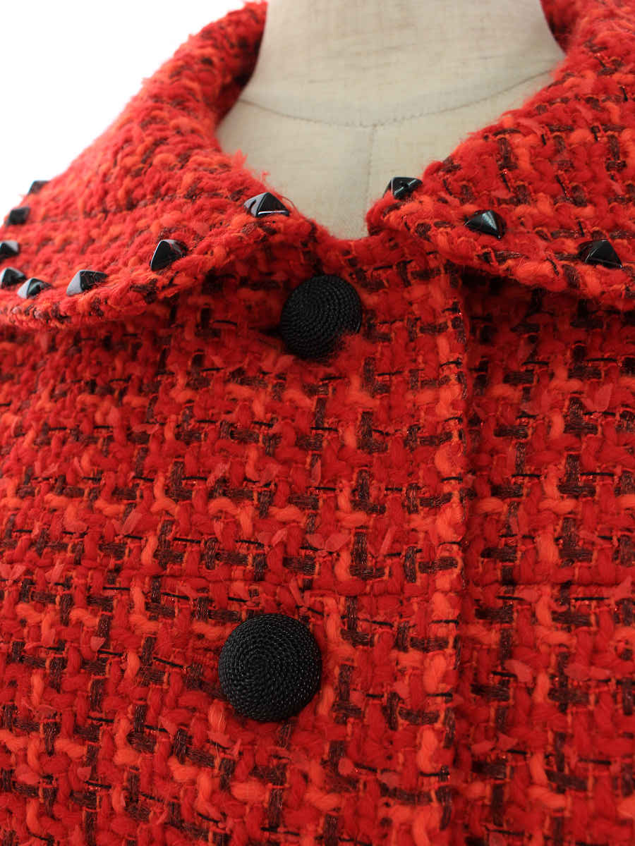 ルネ ジャケット ツイード スタッズ