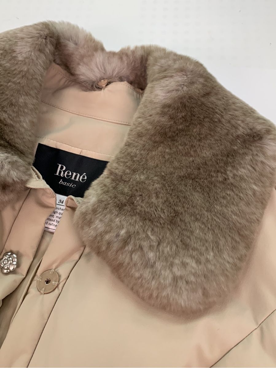 ルネ ダウンコート レッキスファー カメリアボタン セパレート