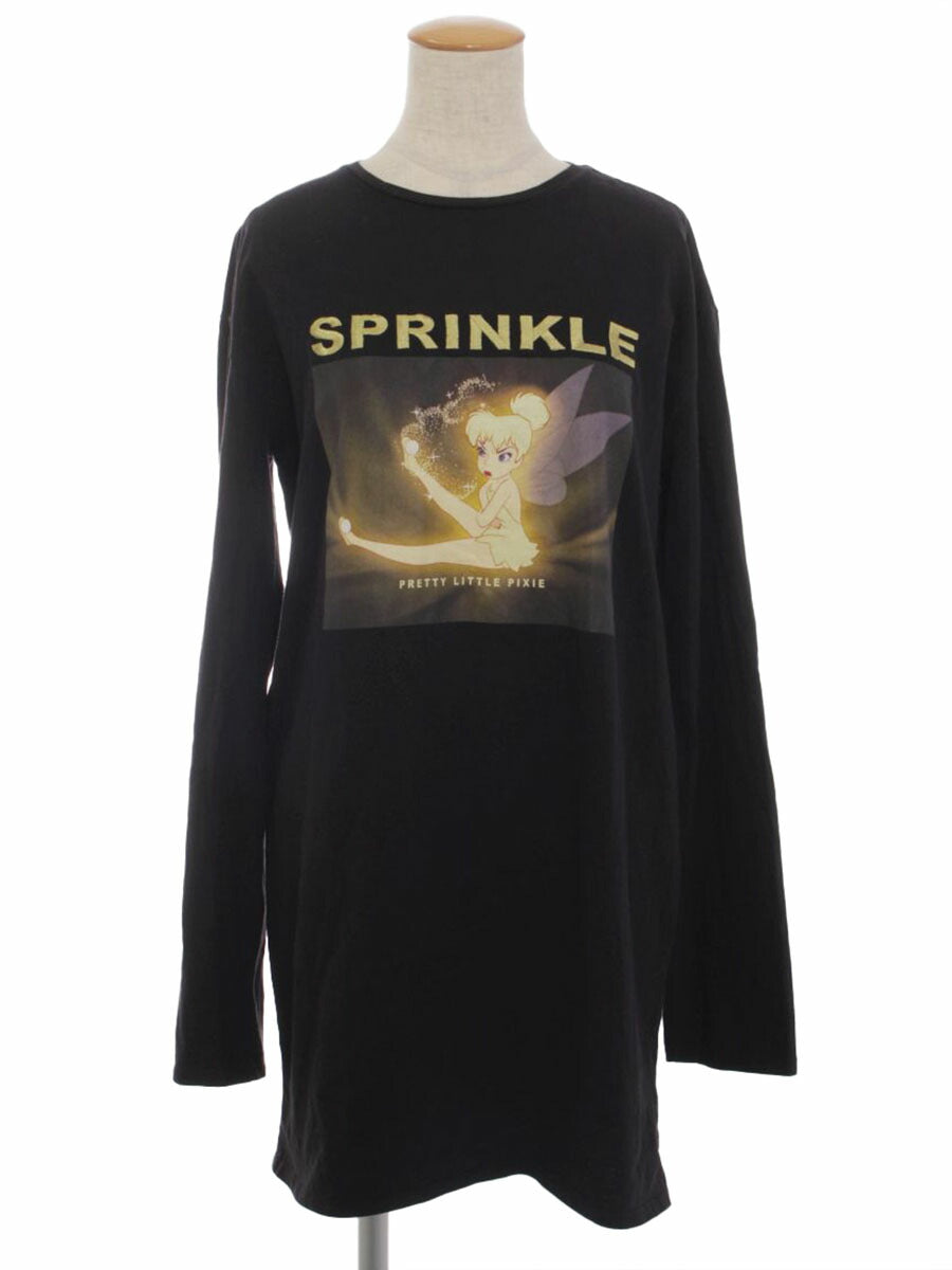 エイミーイストワール Tシャツ カットソー Tink SPARKLEロングTシャツ 前面プリント 長袖 F