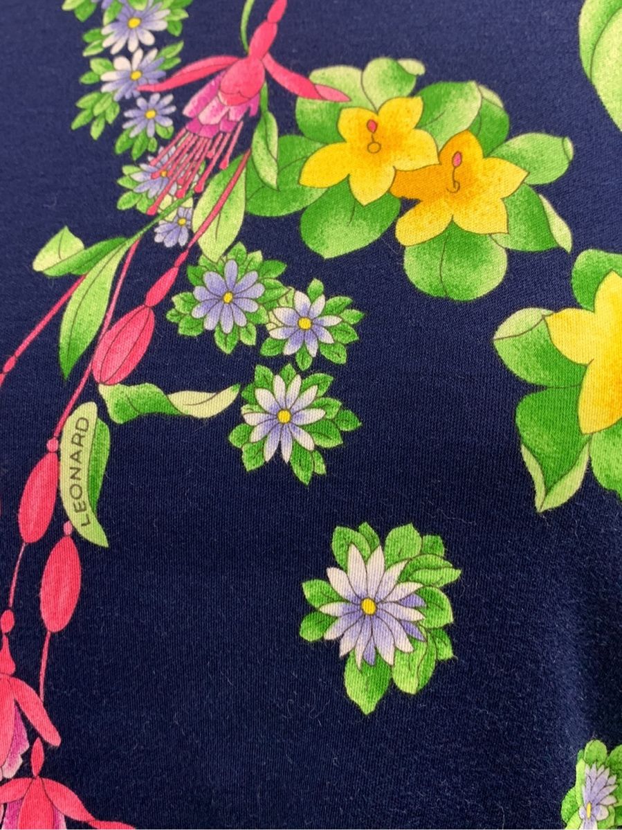 レオナールファッション Tシャツ カットソー コットン フラワープリント 花柄