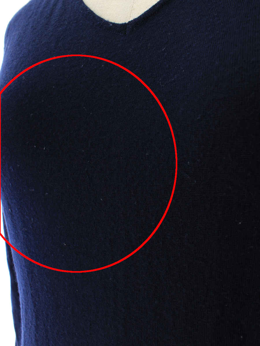 ルネ ニット セーター ウール ワンポイント Vネック