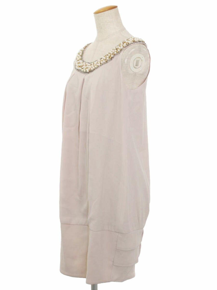 グレースコンチネンタル ワンピース パール装飾ネック ドレス 