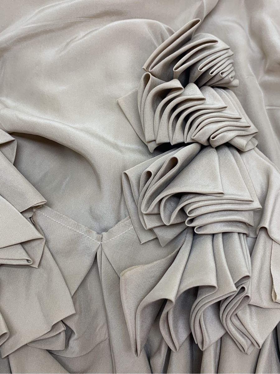 フェンディ ワンピース シルクフリルドレス