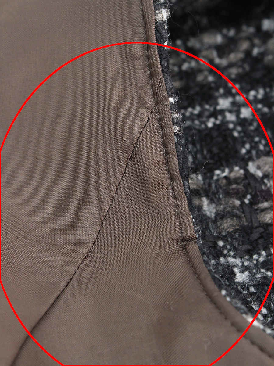 フォクシーブティック ワンピース 40431 Dress Back Leather Tweed