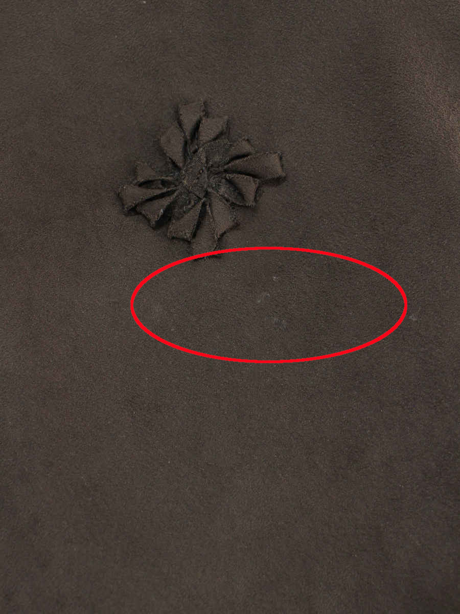 ルネ ワンピース エルモザ スエード お花モチーフ