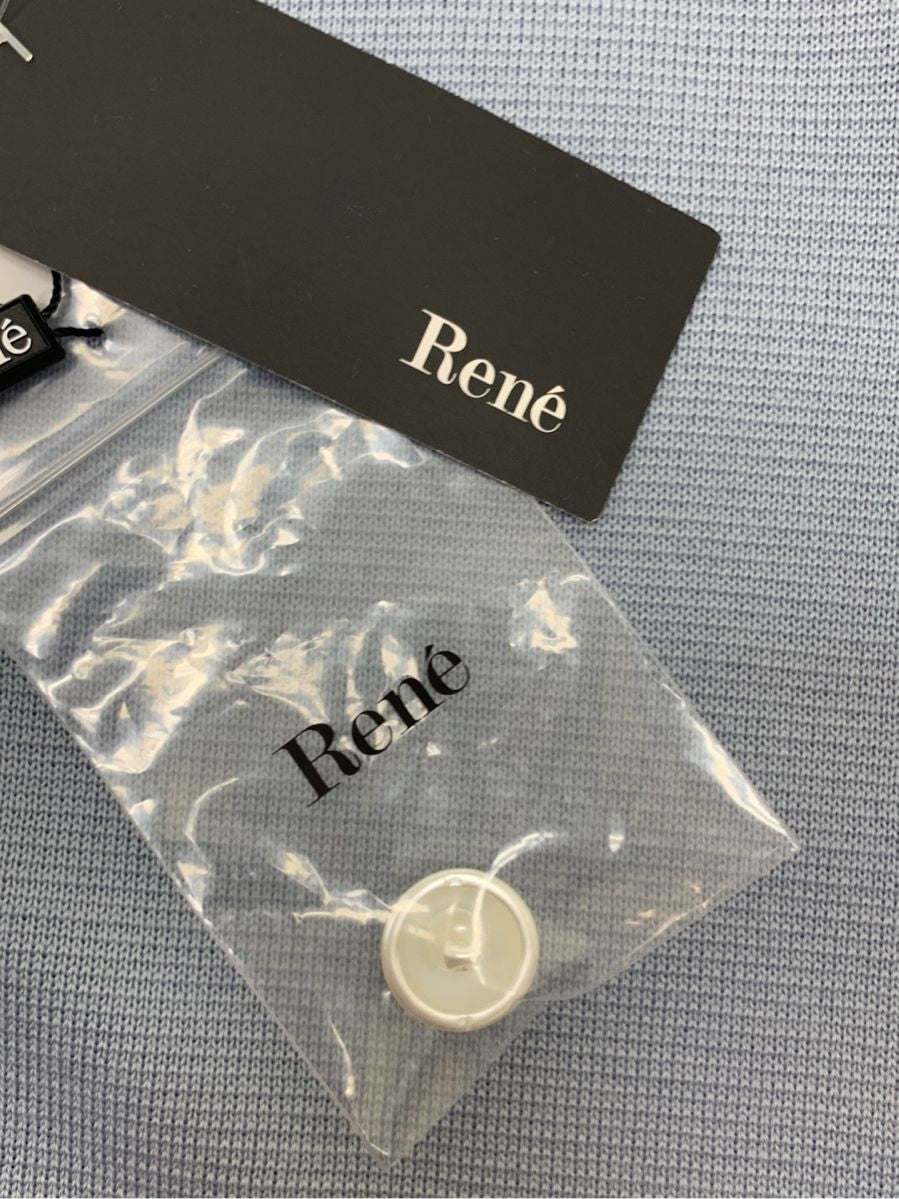 ルネ ワンピース フロントボタン パール ウール