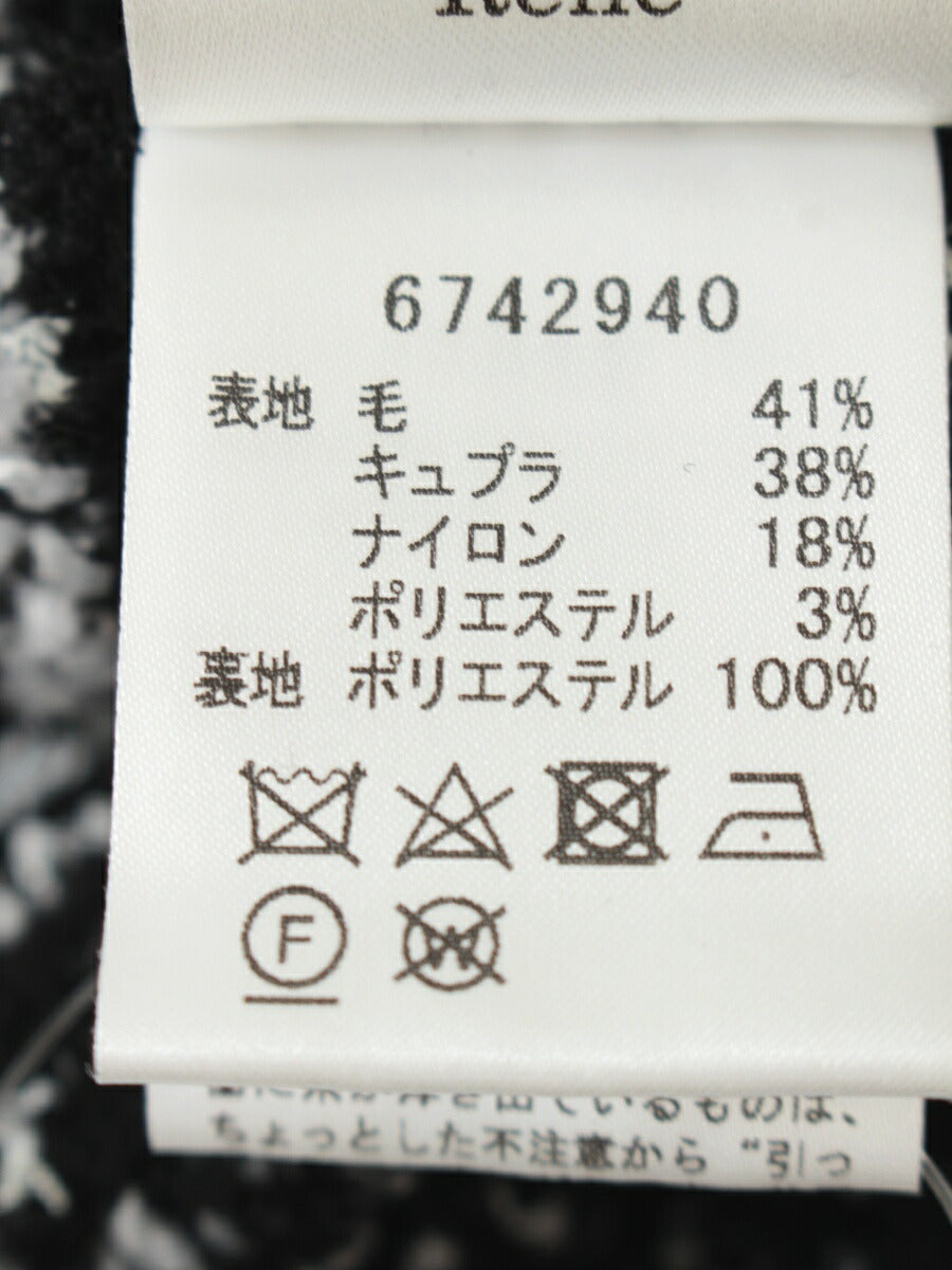 ルネ ワンピース ツイードニット 総柄