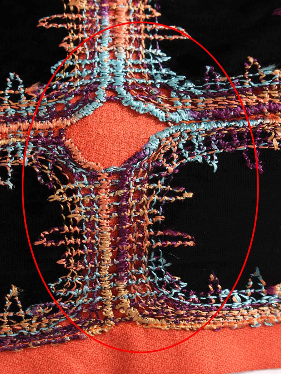 グレースクラス ワンピース ウール 刺繍