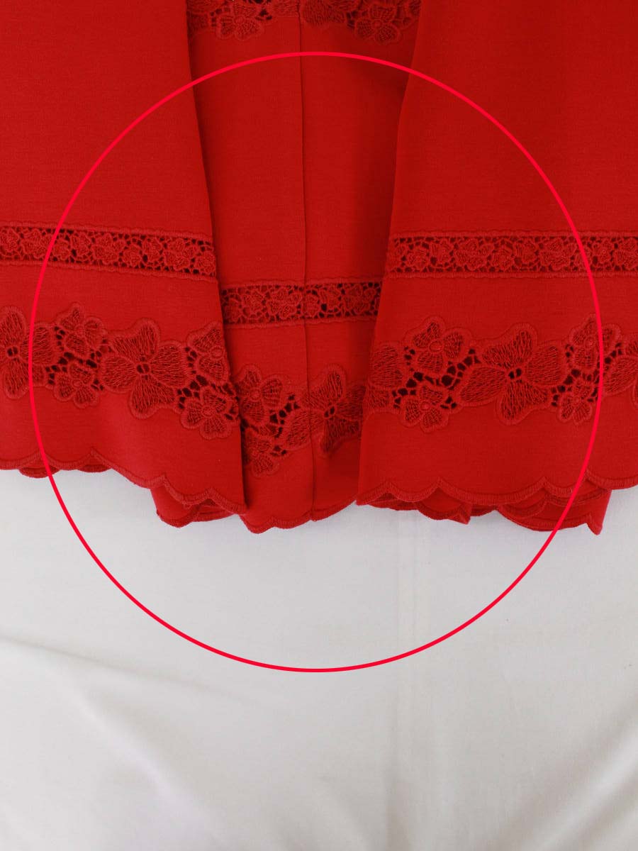 エムズグレイシー スカート フラワーモチーフ レース 刺繍