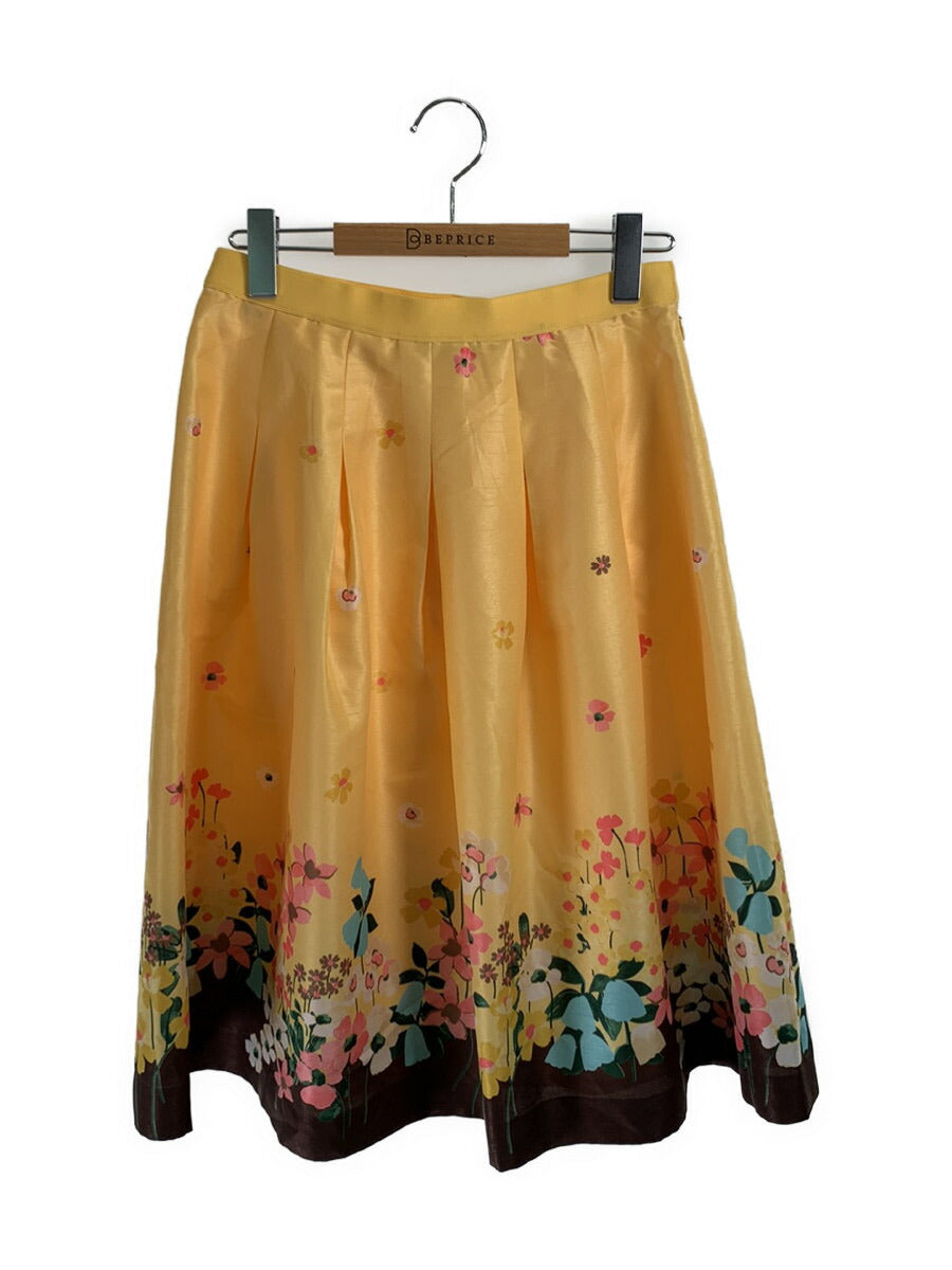 極美品 M'S GRACY スカート 38（M） 花柄 総柄 茶色 - スカート