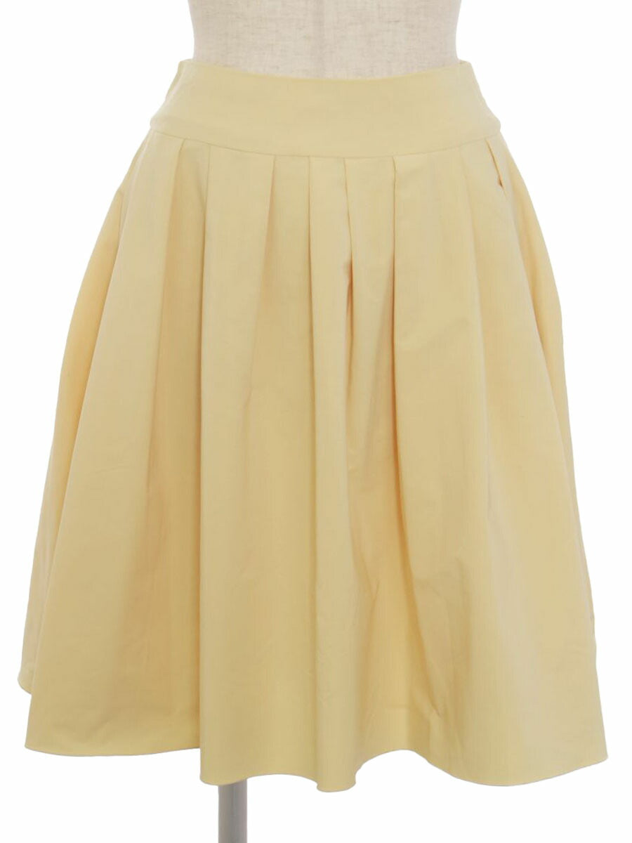 エムズグレイシー スカート フレア ひざ丈 黄 イエロー 40 M'S GRACY