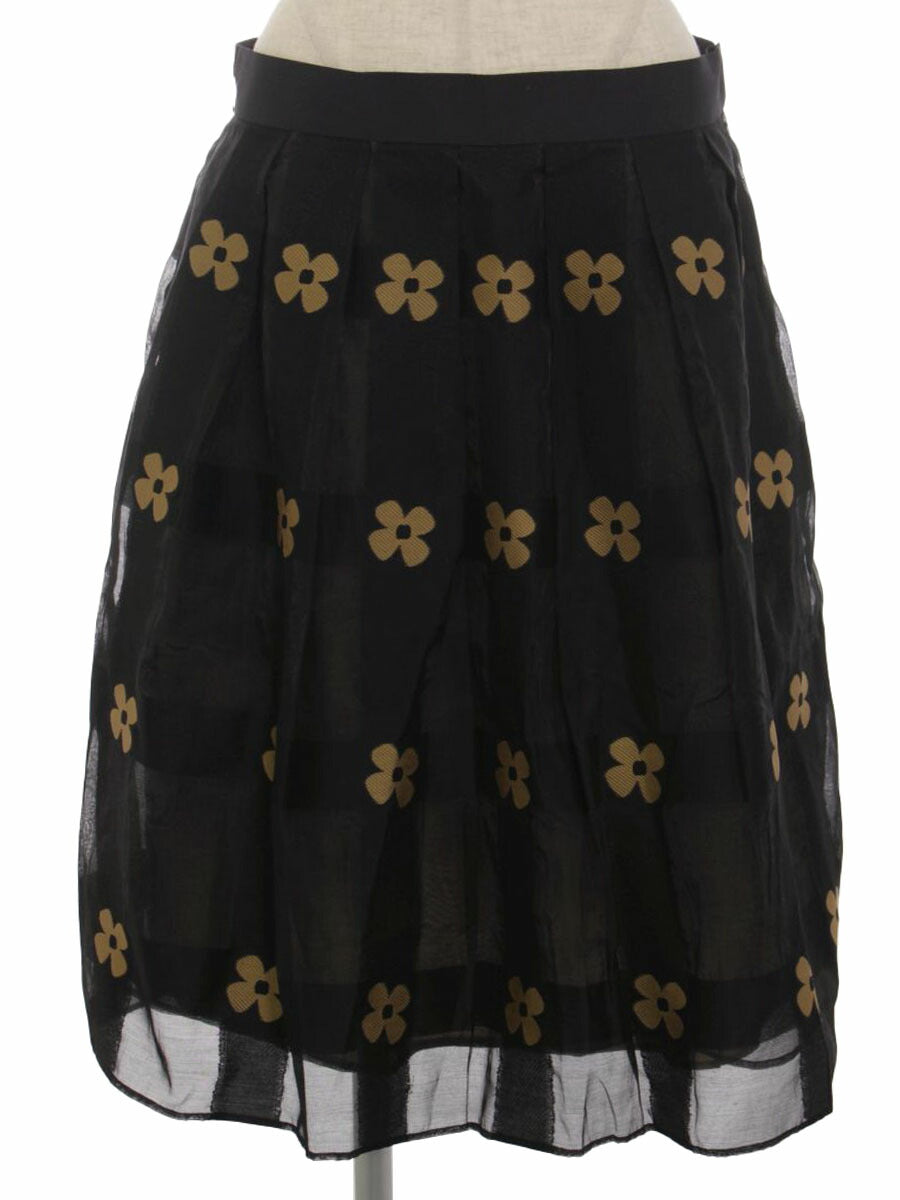 エムズグレイシー スカート42柄デザインドット - ひざ丈スカート