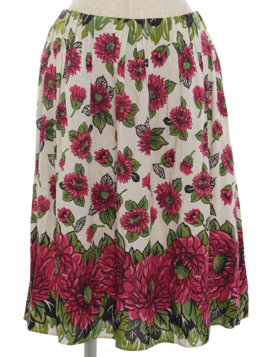シビラ 花柄転写プリントのスカート - ひざ丈スカート