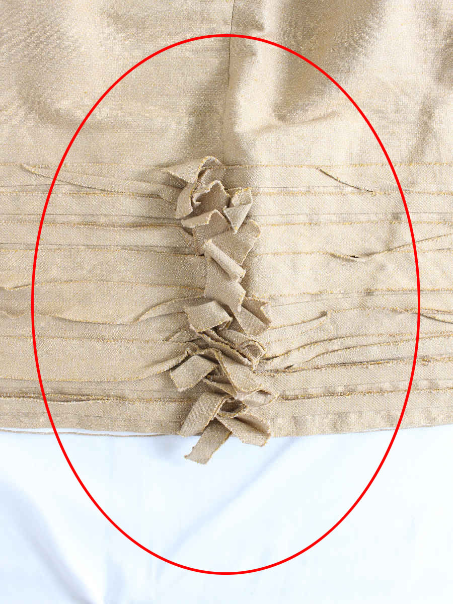 ドゥロワー スカート リボン