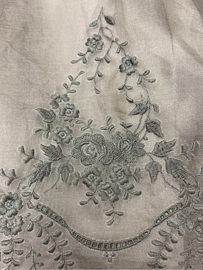 フォクシーブティック スカート シルクグログラン 刺繍