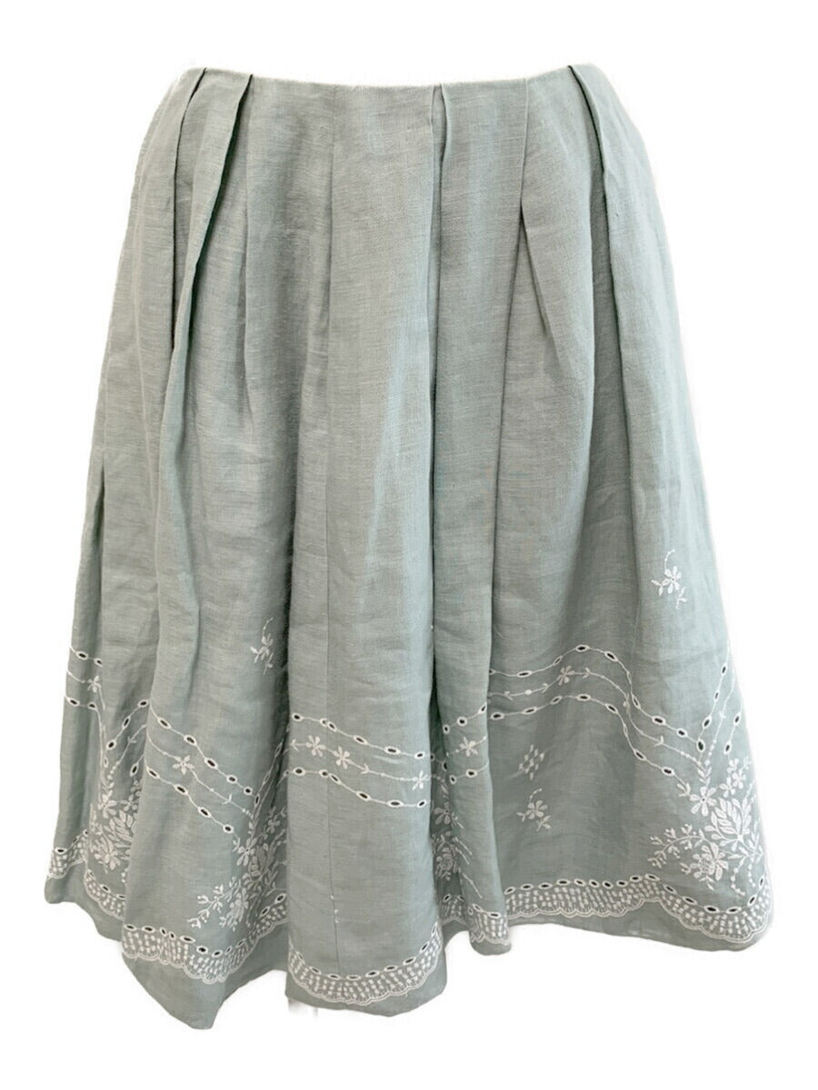 フォクシーブティック スカート Skirt Linen Flower バルーン 刺繍