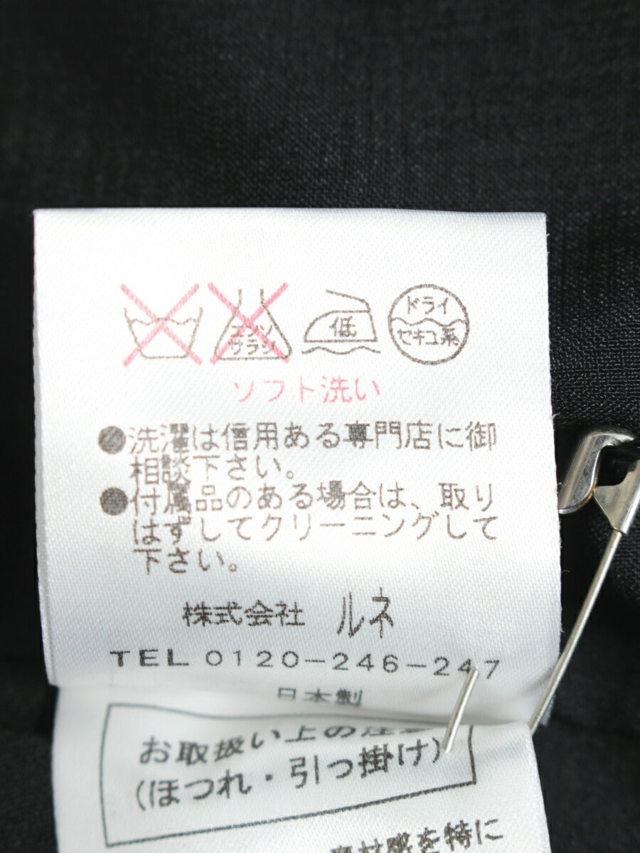 ルネ スカート 綿混ツィード タック