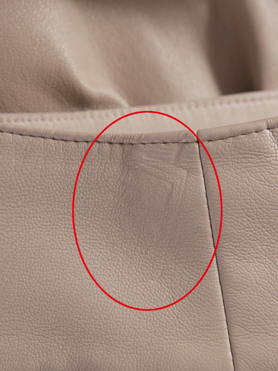 ルネ スカート フェイクレザー タック