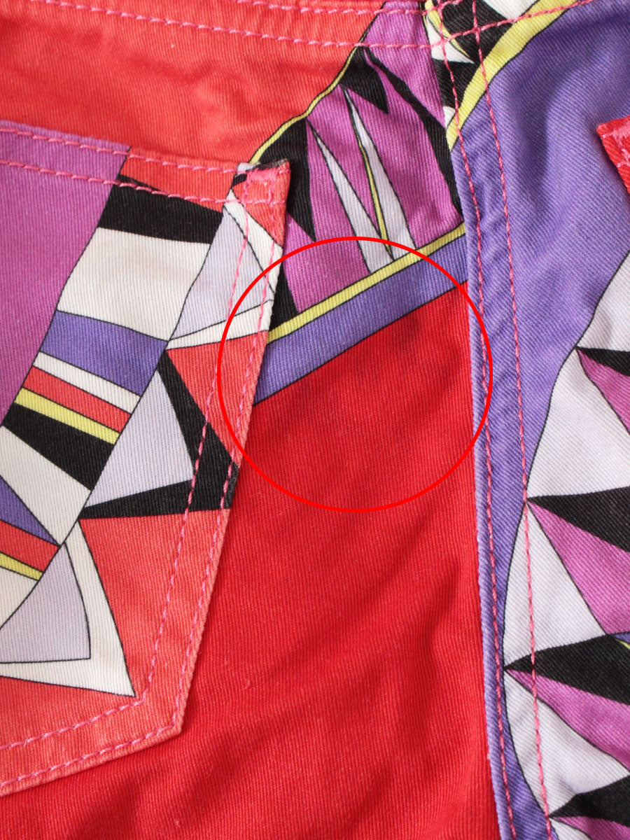 エミリオプッチ パンツ コットン混 ストレッチ 総柄