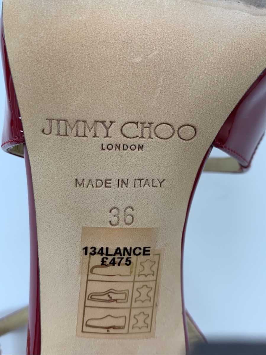 ジミーチュウ サンダル パテントレザー ハイヒール