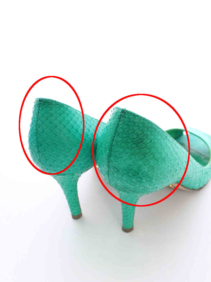 セルジオロッシ パンプス パイソン ヒール