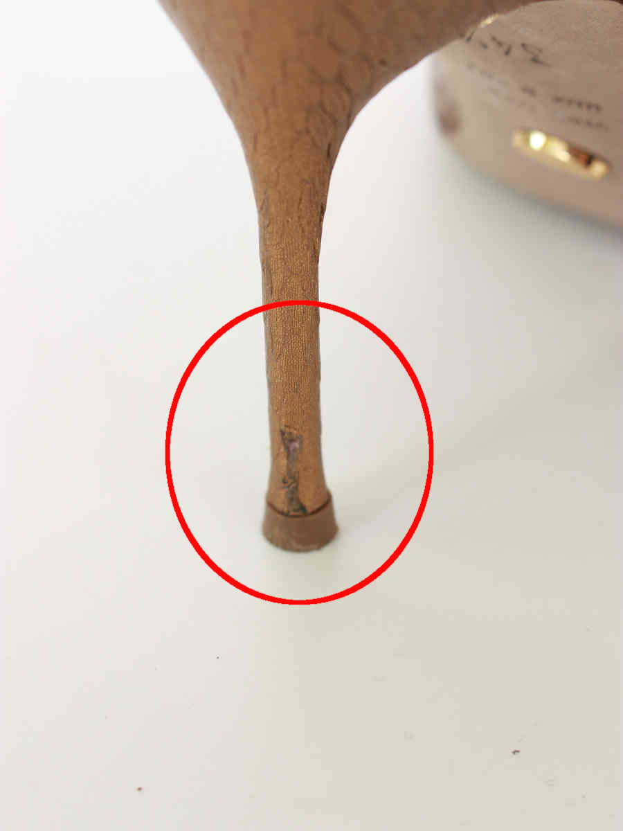 セルジオロッシ パンプス オープントゥ 型押し