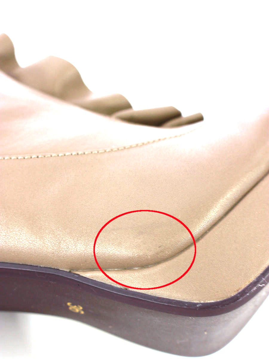 トゥービーシック ブーツ バックジップ レザー フリル