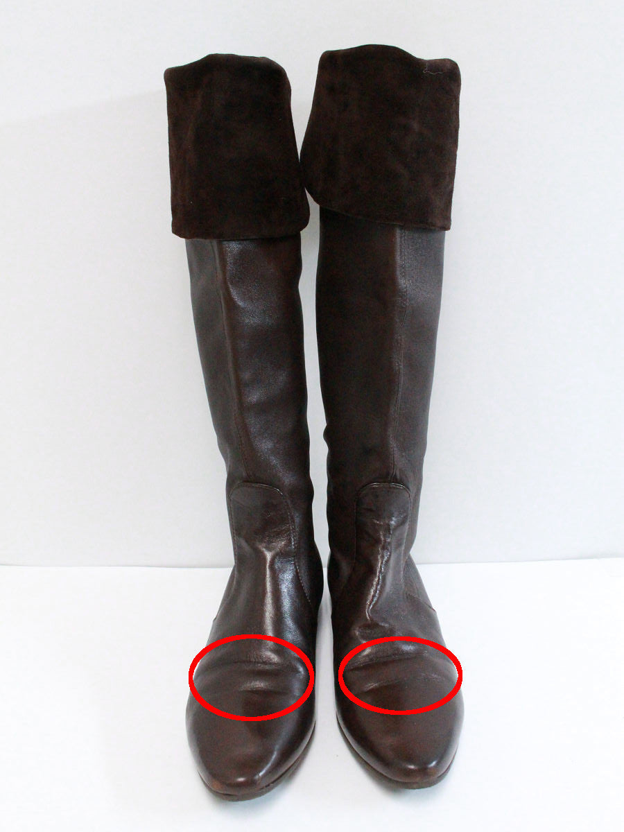 フォクシーブティック ブーツ 24630 ミドル スエード折り返し