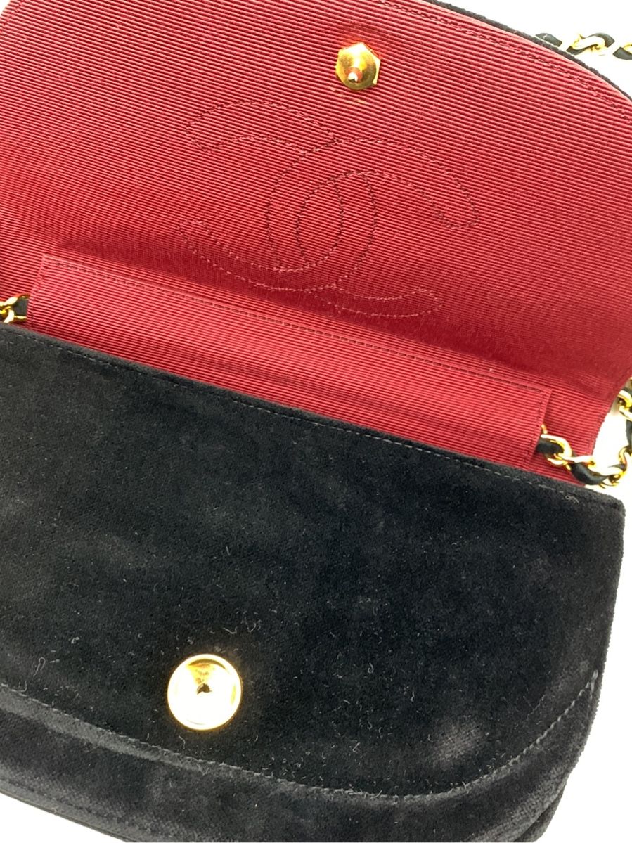 シャネル ショルダーバッグ スエード チェーン