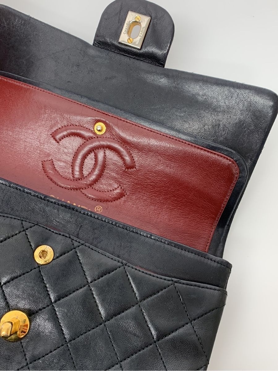 シャネル ショルダーバッグ マトラッセ23 Wフラップ Wチェーン ラムスキン