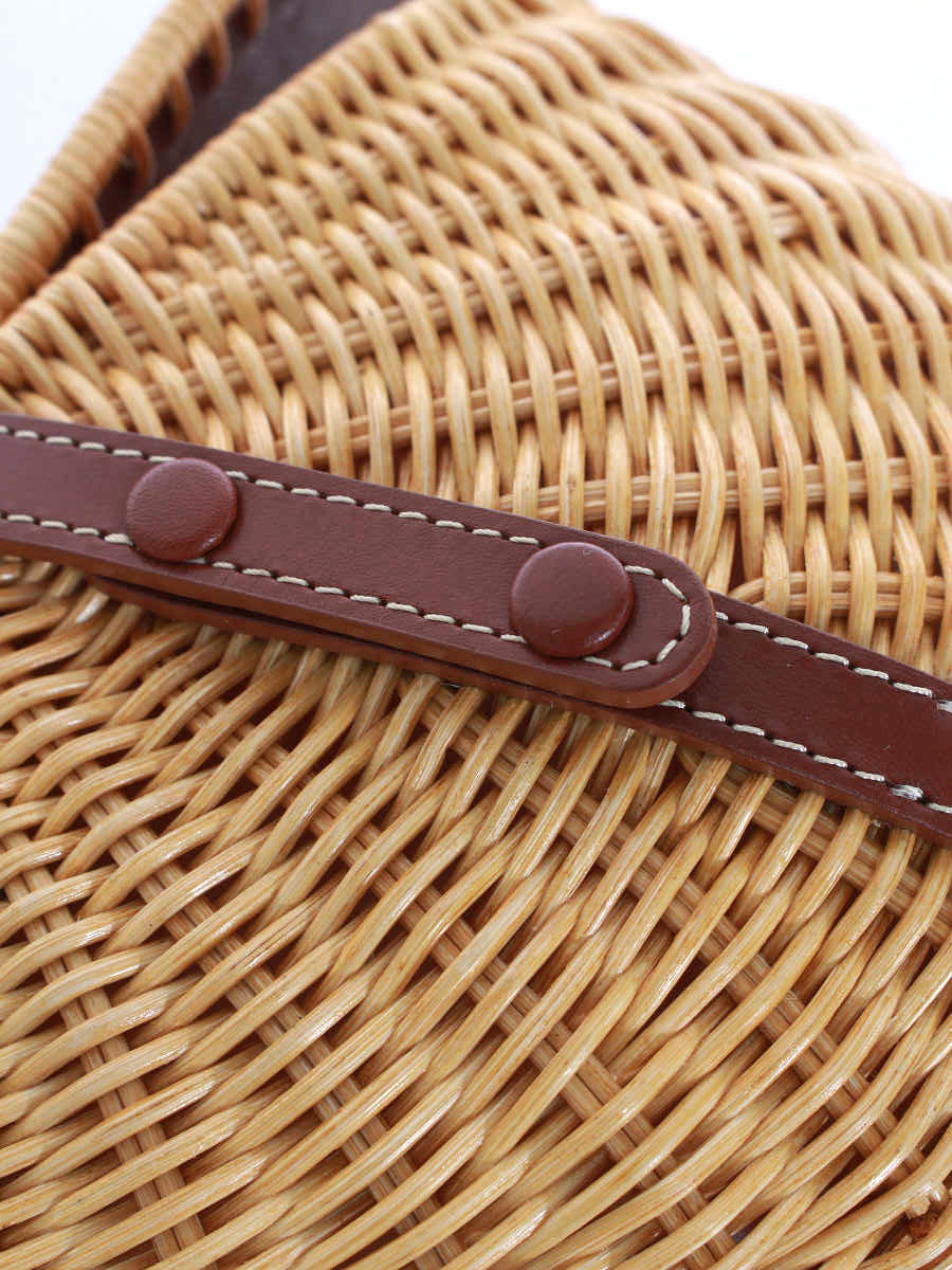 デイジーリン ハンドバッグ 02021 Bag Bell Rattan ラタン レザー