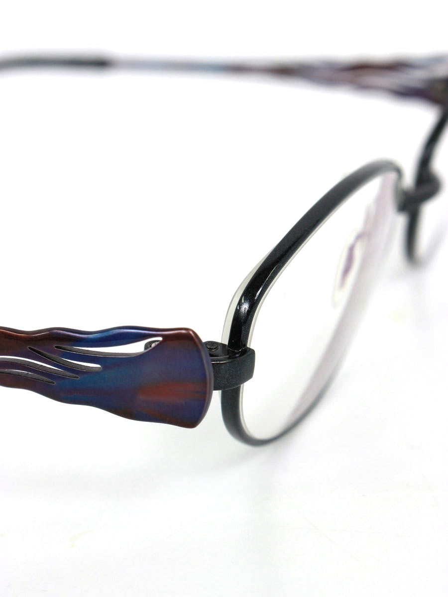 ランバン メガネ オーバル 総柄