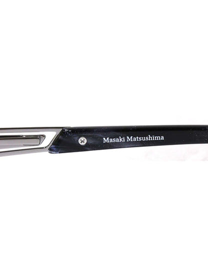 マサキマツシマ MF-1215 メガネ シルバー メタルフレーム ブラック IT9M8NPWL1EM