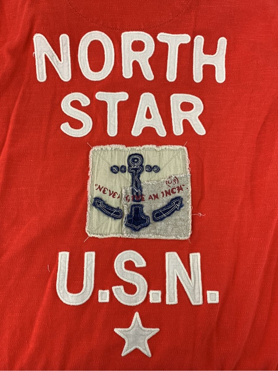 アヴィレックス ポロシャツ US NORTH STAR鹿の子 刺繍