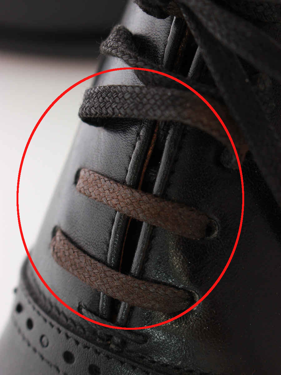 ロブス シューズ プレーントゥ 5穴 内羽根 レザー 3110