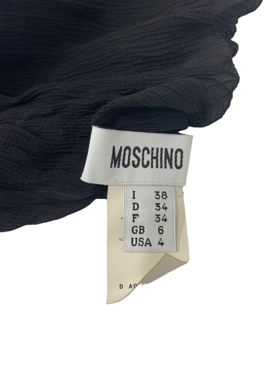 モスキーノ ワンピース 38 ブラック シースルー ペチコート付き ITVTKHSAHA2A
