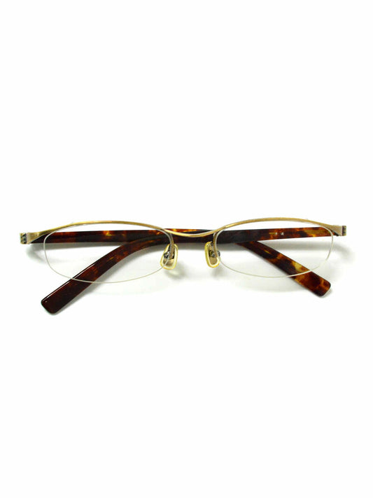 金子眼鏡 メガネ 恒眸作 手造 ハーフリムフレーム オーバル型 