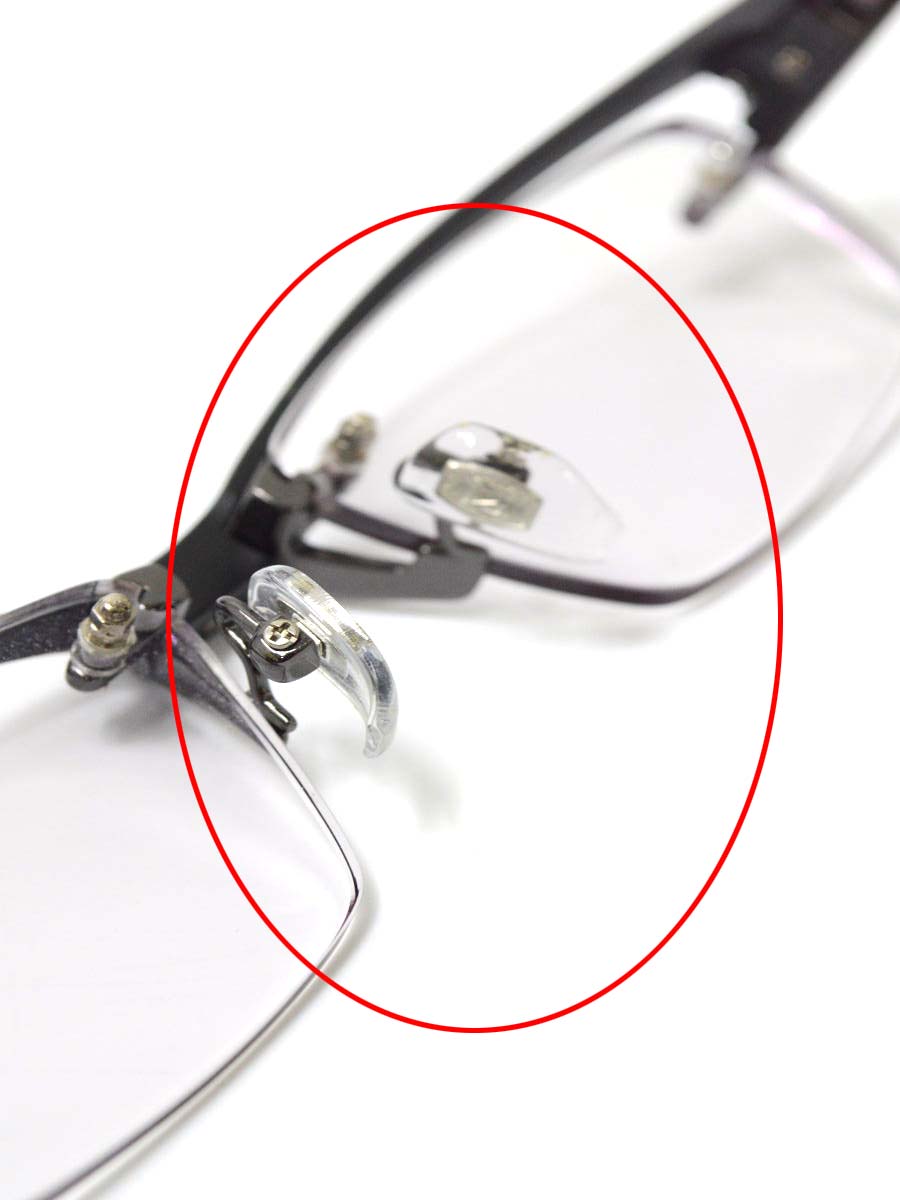 マサキマツシマ メガネ ハーフリムフレーム スクエア型