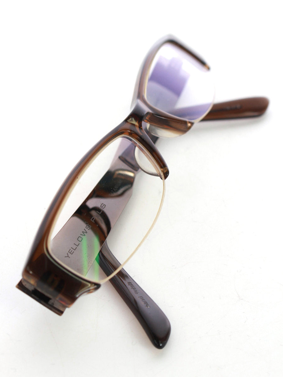 イエローズプラス メガネ ブロー ハーフリム