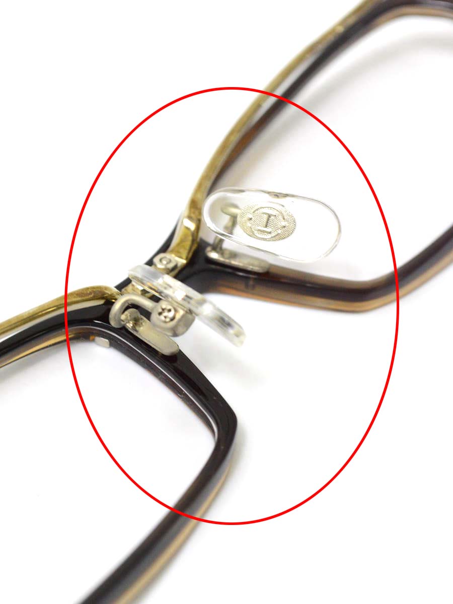 ハマモト メガネ コンビフレーム スクエア型