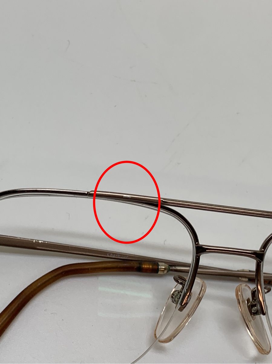 シャルマン メガネ ハーフリム スクエア ツーブリッジ