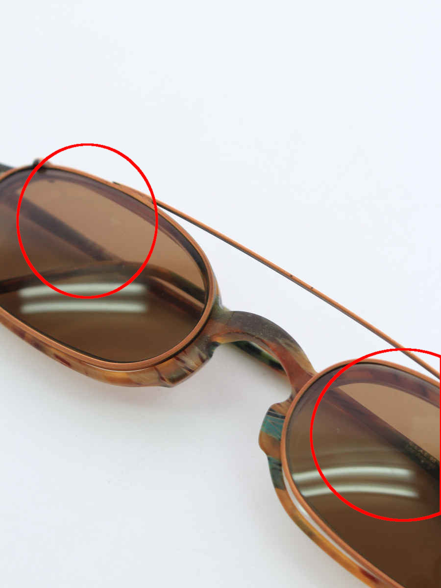 エルエーアイワークス メガネ オーバル クリップオン カラーレンズ付き MANRAY