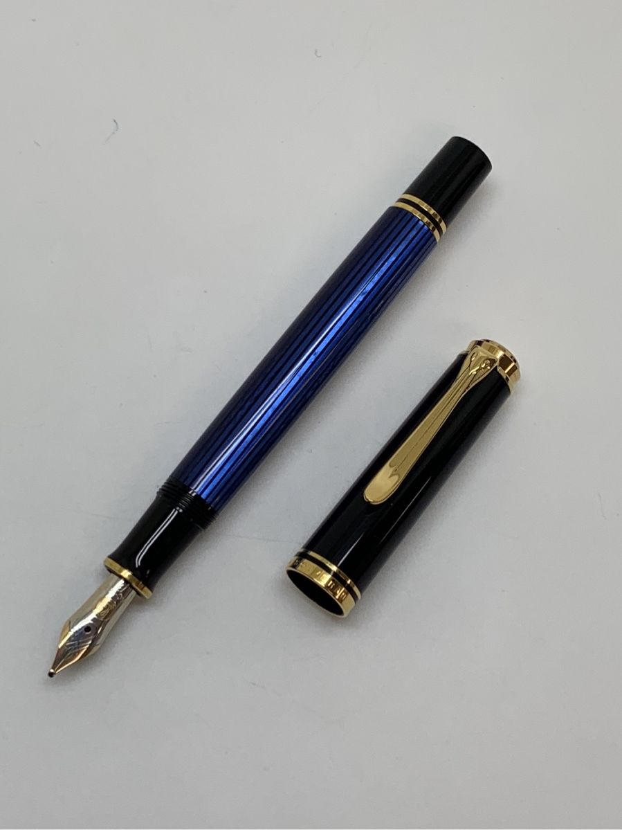 ペリカン 万年筆 スーベレーン 青縞 M400