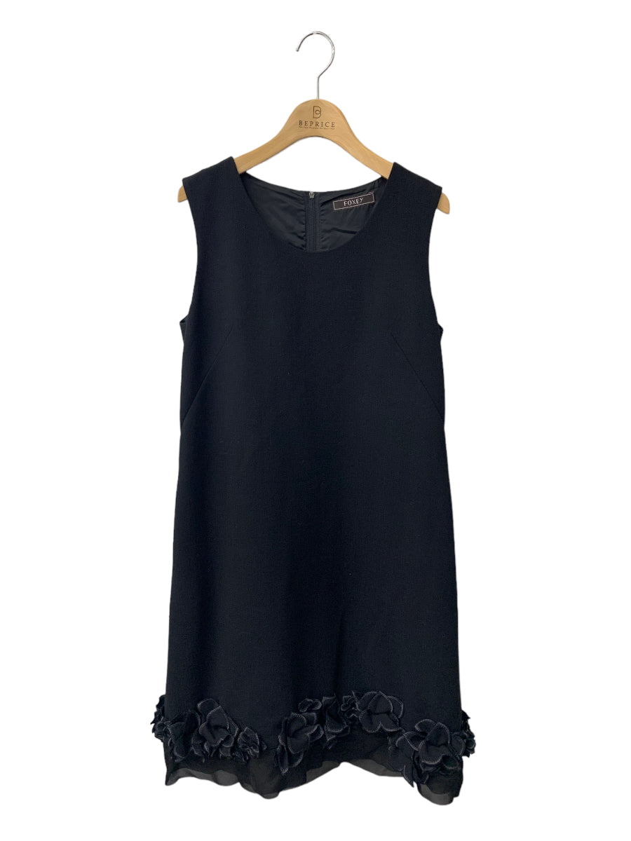 フォクシーブティック Dress Black Petal 36138 ワンピース 40 ブラック ウール | 中古ブランド品 古着通販ビープライス